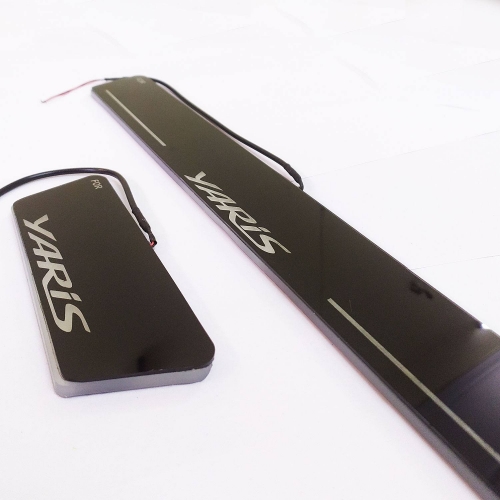 Toyota Yaris Door Scuff LED Foot Step Sill Plate Matrix Moving Light